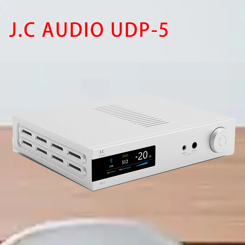 J.C AUDIO Digital Audio Music Decoder Earphone Amplifier DAC Heaphone Amp ES9039Q2Mx2 DSD512 PCM768kHz HiFi UDP-5