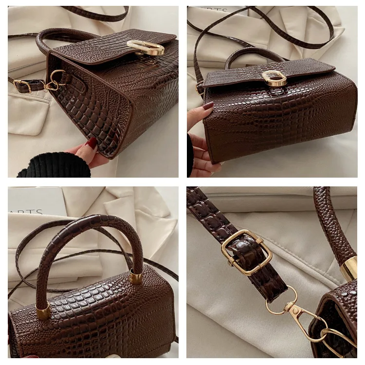 Женские сумки на плечо, кошелек из искусственной кожи, портативная сумка-тоут, сумка через плечо, модная маленькая квадратная сумка, повседневная