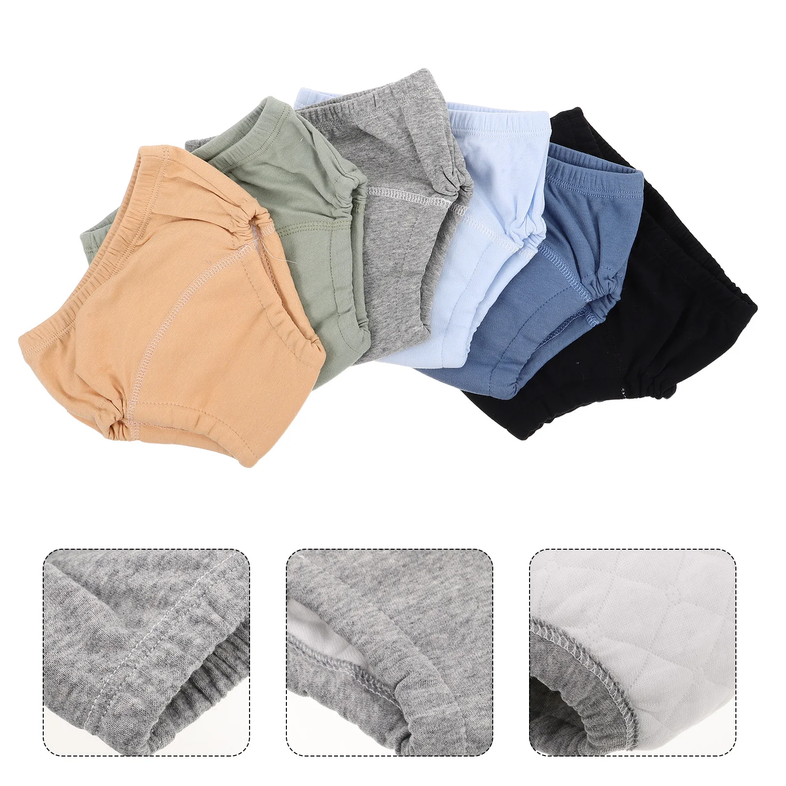 

6Pcs Baby Training Pants Leakproof Soft Cotton Breathable Diaper Shorts for Potty Training Newborn Boys Girls Reusable