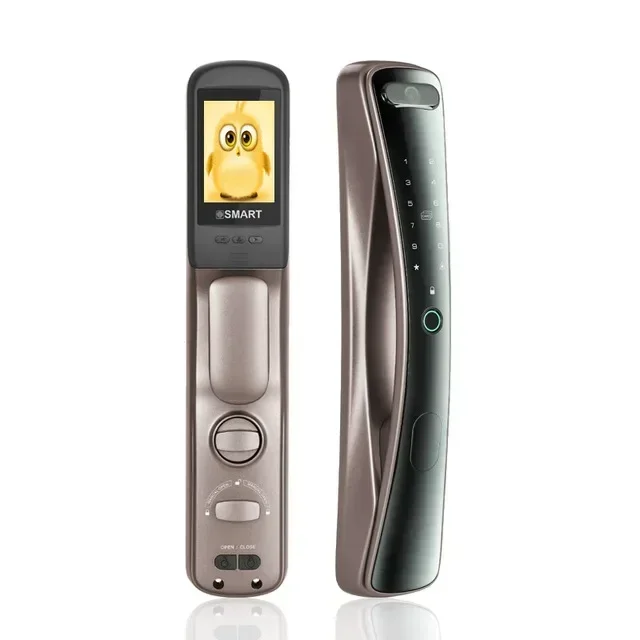 2026/New Smart With App Function Fingerprint Alumium Alloy Build In Camera To Out Side Door