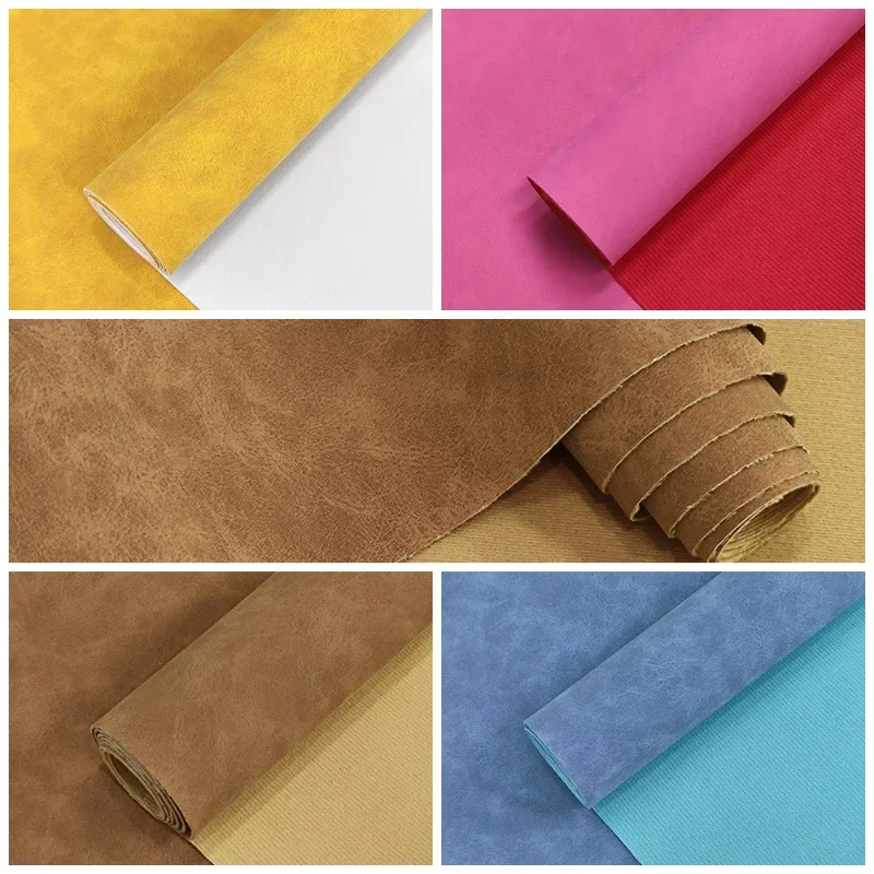 30x135cm Roll Faux Suede SheepSkin PU Leather Fabric For Garment Waterproof Synthetic Leather Fabric DIY Sewing Material