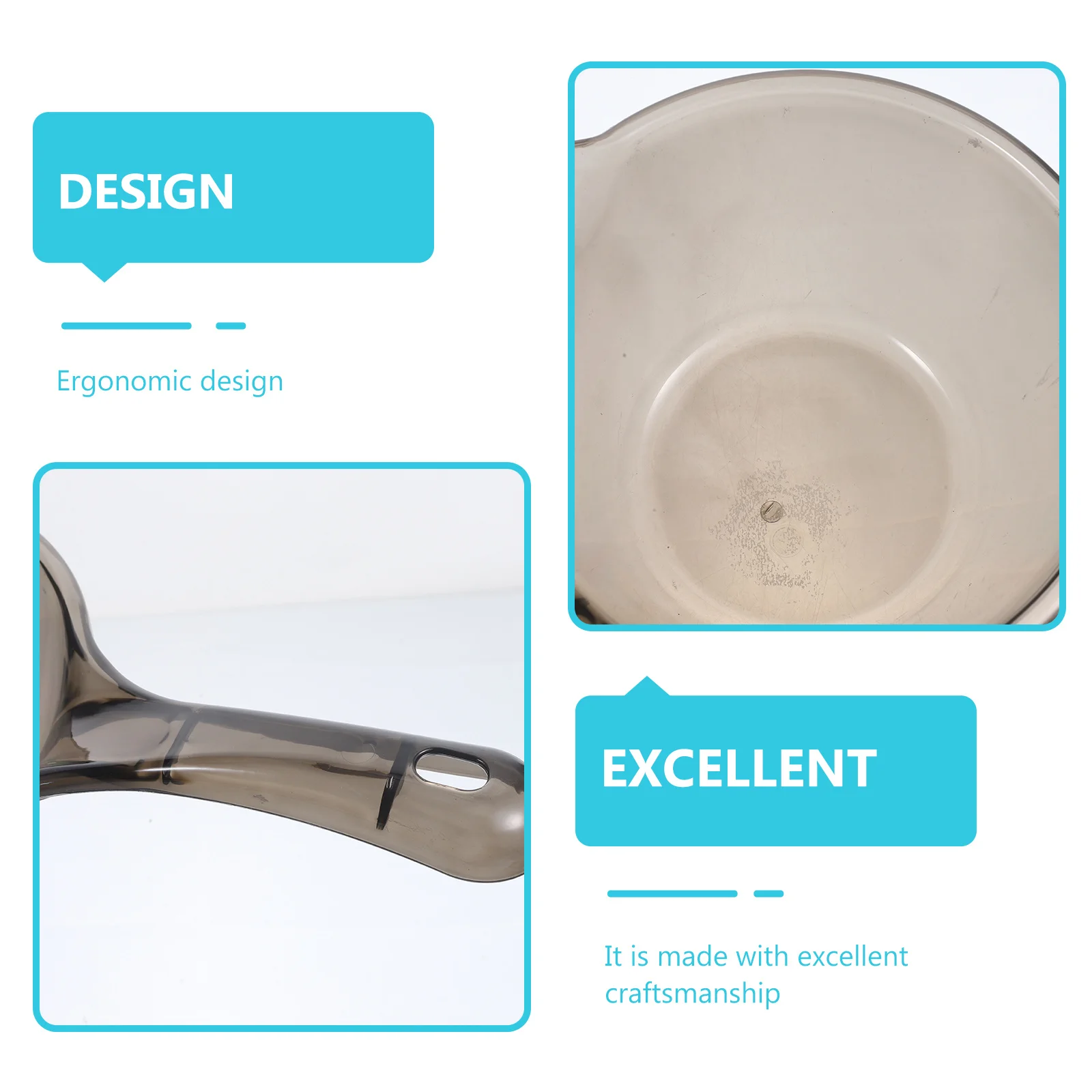 

Набор из 3 пластиковых многоразовых ложек для воды с эргономичным дизайном для дома, отеля, ресторана