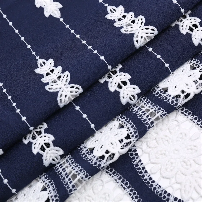 

Ethnic Style Hollow Out Embroidered Fabric Women's Dress Shirt Top Skirt Handmade DIY Sewing Cloth Designer Fabric