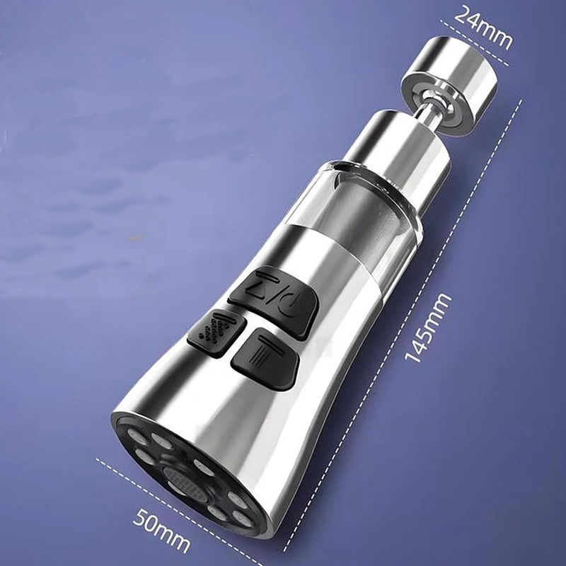 Universal 3 Mode Kitchen Faucet Adapter Aerator Shower Head Filter Home Water Saving Bubbler Splash Filter Tap Nozzle Connector