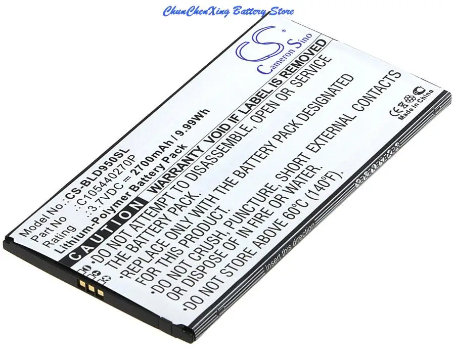 Cameron Sino 2700mAh  Battery C105440270P for BLU D950, D950L, D950U, Dash X Plus