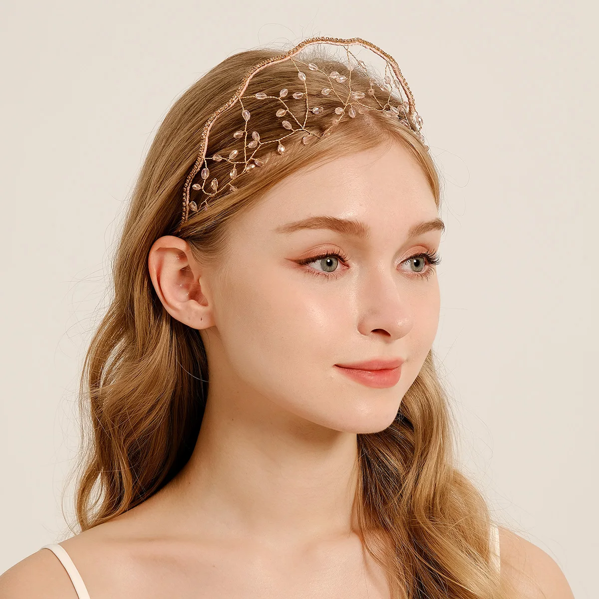 Fashion Simple Crystal Beaded Hairband Headpiece For Women Daily Hair Bands Jewelry Hair Accessories As Gifts