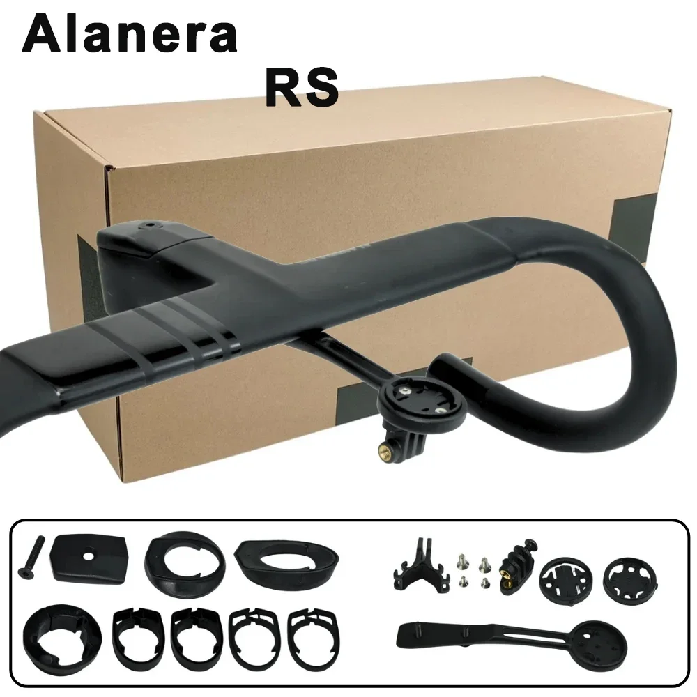 

Alanera RS 2025 New Road Bike Handlebars T1000 Carbon Flared Curved Handle 28.6mm，-8° Bicycle Bent Bar Bike Accessories