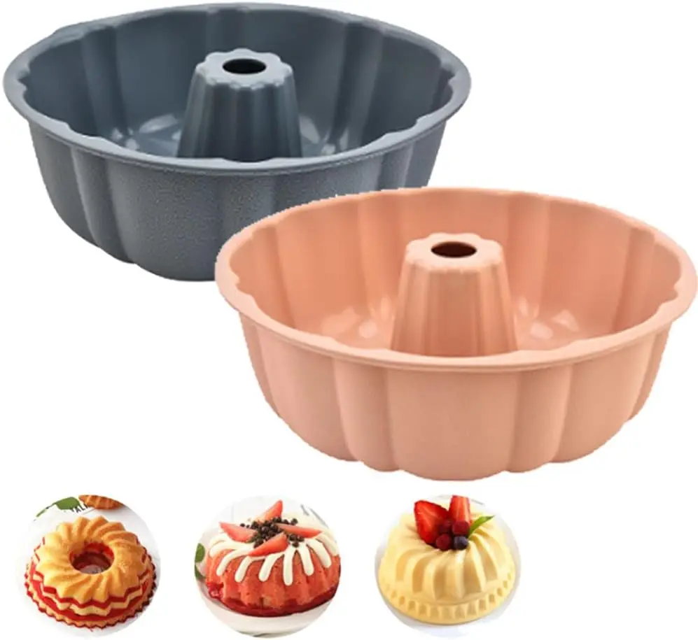 Silicone Bundt Cake Pan,10 inch Bundt Cake Pans Nonstick,Bundt Cake Pans Round Cake Molds for Baking Silicone Bakeware