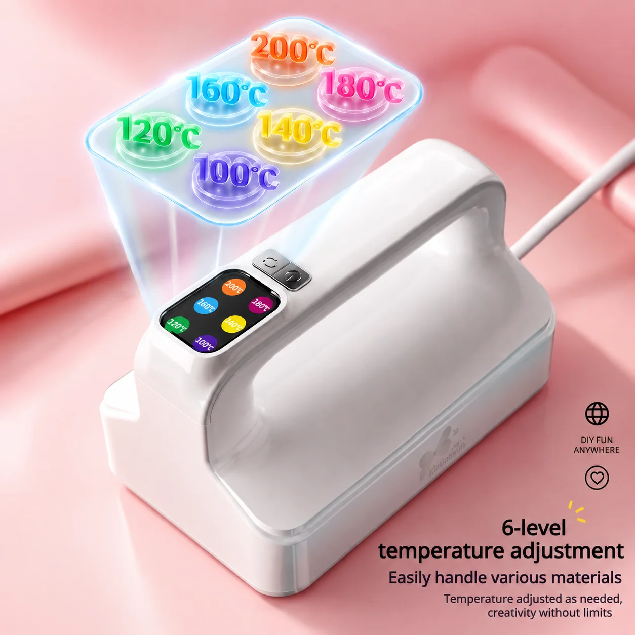 Mini Digital Iron With Display Portable Dry Ironing Machine Digital Temperature Control Household Travel Press Iron Tool