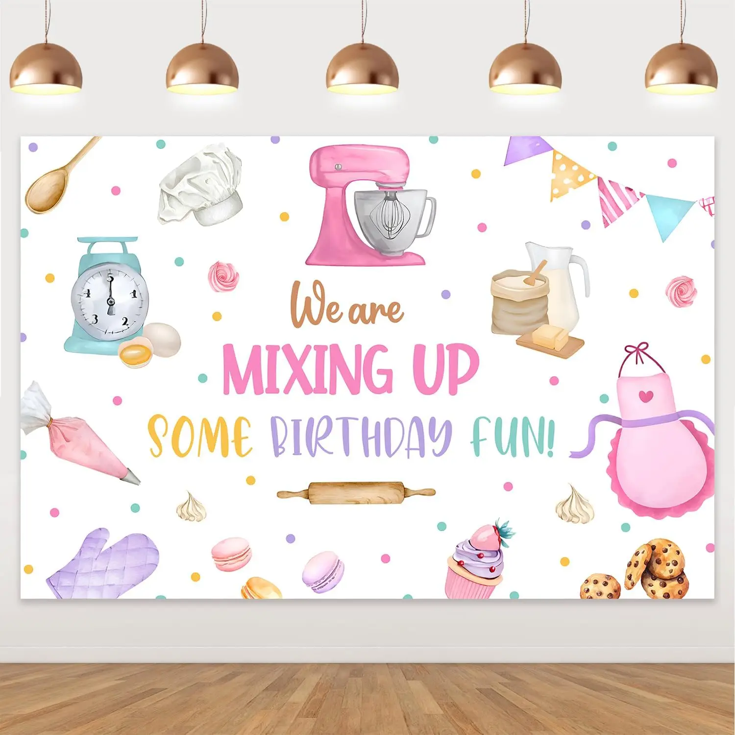 Kreat4joy 5x3ft Baking Birthday Backdrop We Are Mixing Up Some Birthday Fun Kitchen Cake Girsl Birthday Party Decor Supplies