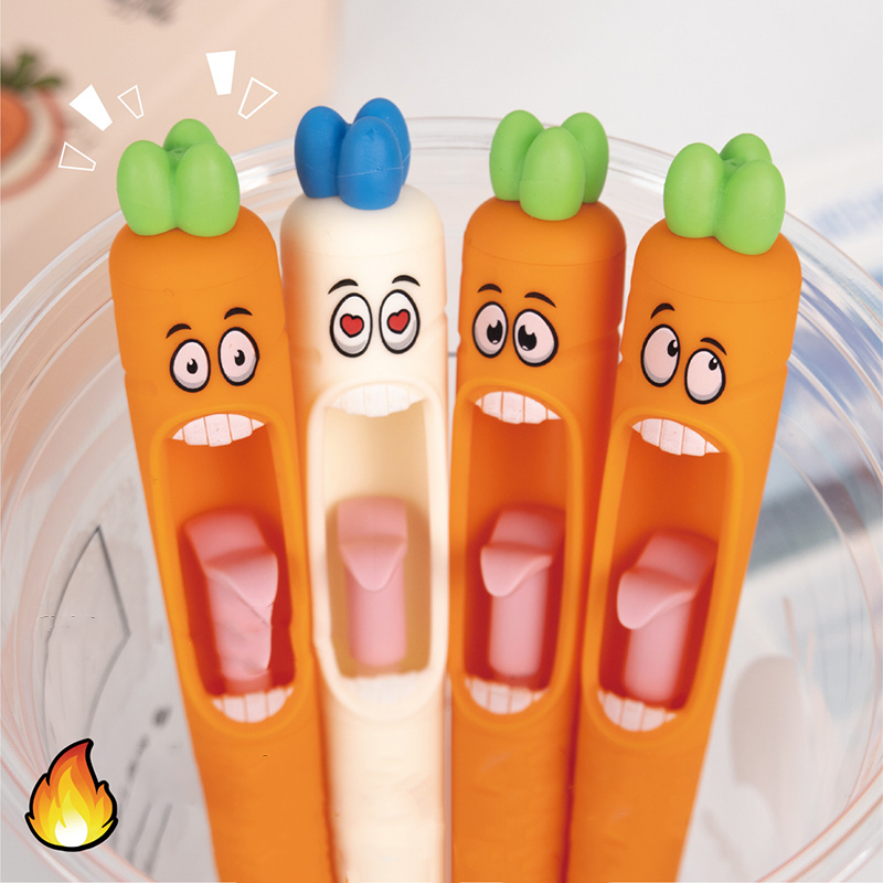 1 Piece Lytwtw's Amusing Stationery Kawaii Gel Pen School Office Supplies Creative Carrot Funny Recreation Cute Gel Pen