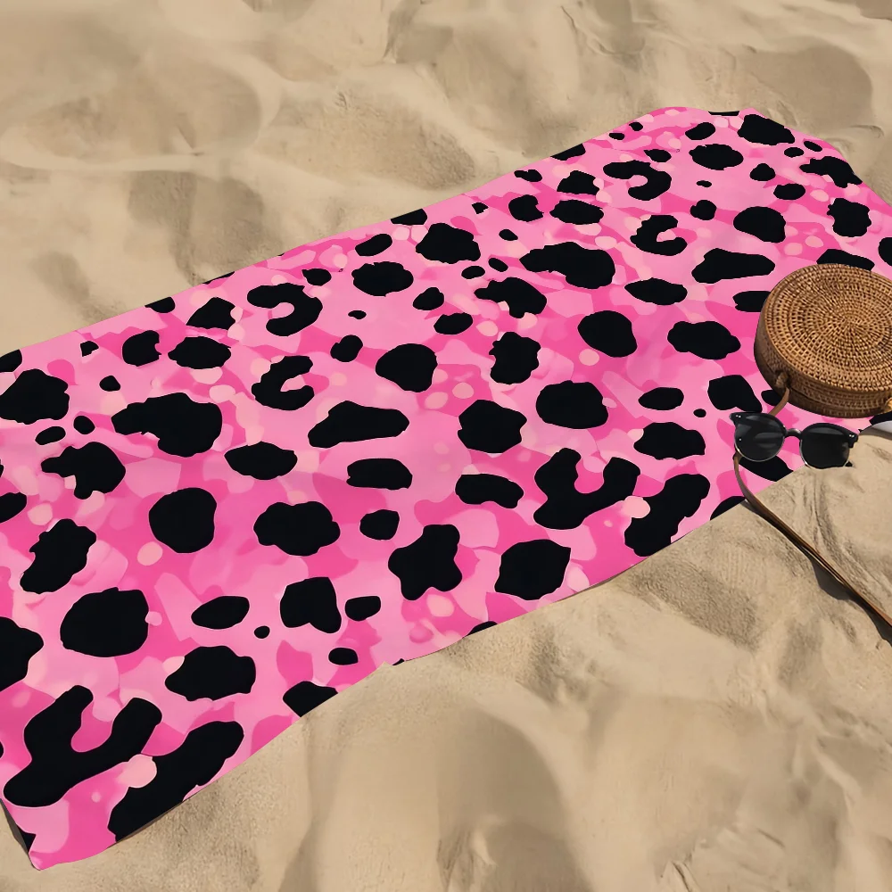 Towel Sauna Gift PoolGym Beach Pink Travel Shower Quick Fashion Print Dry Sports Towels Pattern Leopard Camping Soft