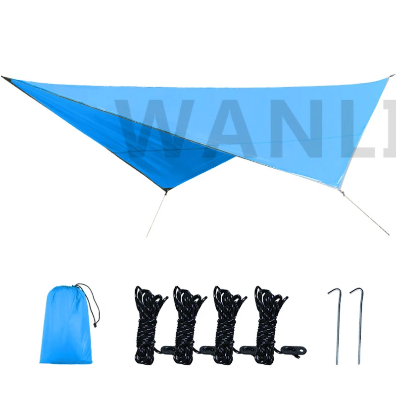 Hamaca multifuncional para acampar al aire libre, toldo de tienda, parasol oscilante, esteras impermeables y a prueba de humedad, dosel ultraligero