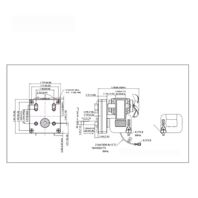 Cust P/N 4000219 AMI-C8087-3BL01GA-124 Chain Motor For Antunes Roundup B3715UI-095 HATCO Bread Maker Vertical Baking Oven