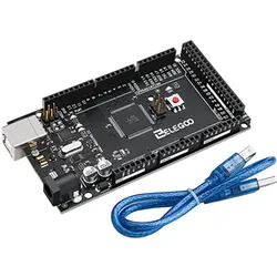 ELEGOO MEGA R3 Board ATmega 2560 + USB Cable Compatible with Arduino IDE Projects RoHS Compliant Black Blue