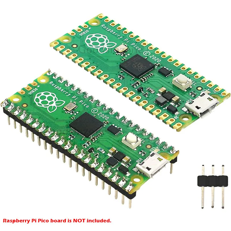 15-Pack Pin Header Set for Raspberry Pi Pico - 2.54mm Male Headers (20-Pin + 3-Pin) - 5 Complete Kits