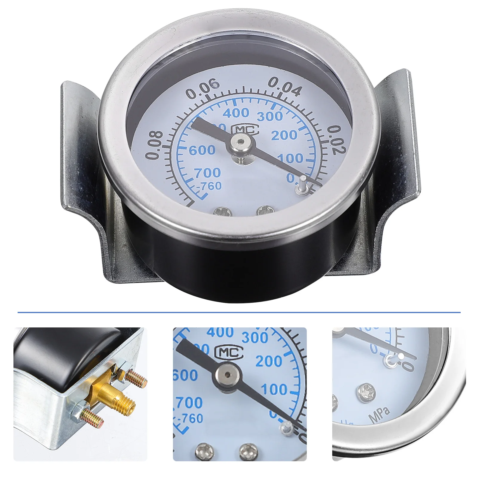 

1 pc Stainless Steel Dual Scale Axial Pressure Gauge For Hvac Plumbing Air Compressor Water Tank Corrosion Resistant General