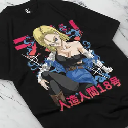 Android 18 T Shirt Girl  Anime Cosplay Tee Manga Tee Japanese