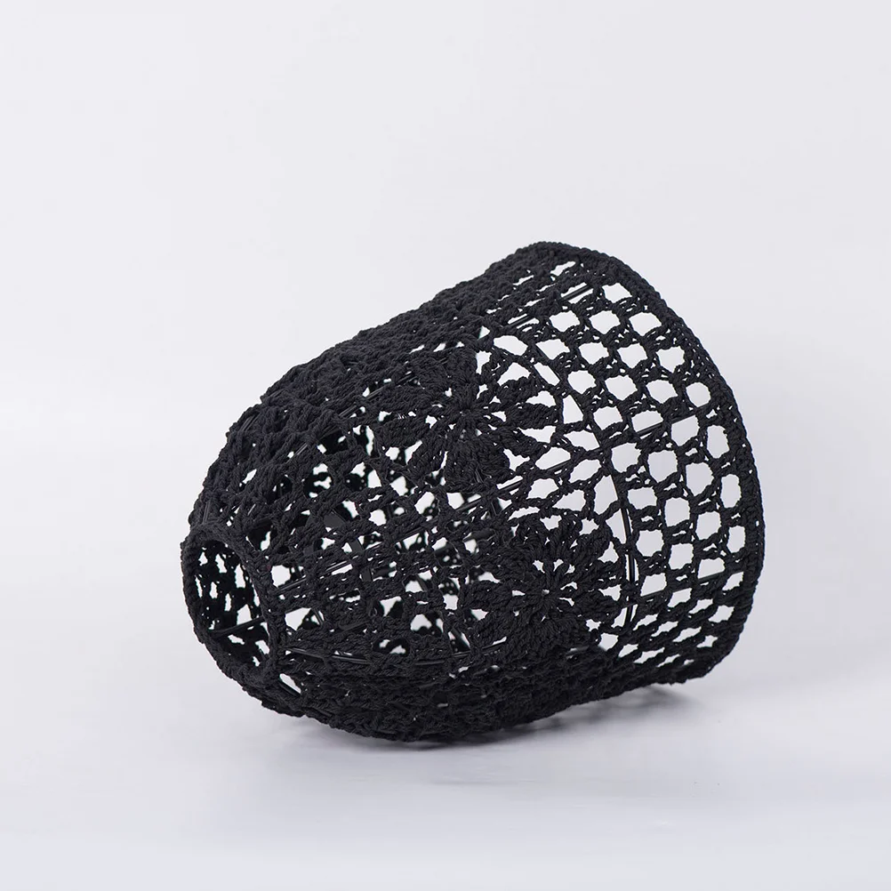 

Handcrafted Black S Woven Lamp Shade Bohemian Pendant Light Cover Indoor Home Decor Lighting Replacement Shade Cotton Rope