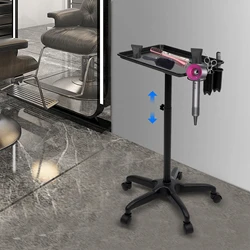 Spa Rolwagen Professionele Aluminium Salon Medische Tattoo Mobiele Trolley Haar Instrument Service Lade Zwart/Zilver