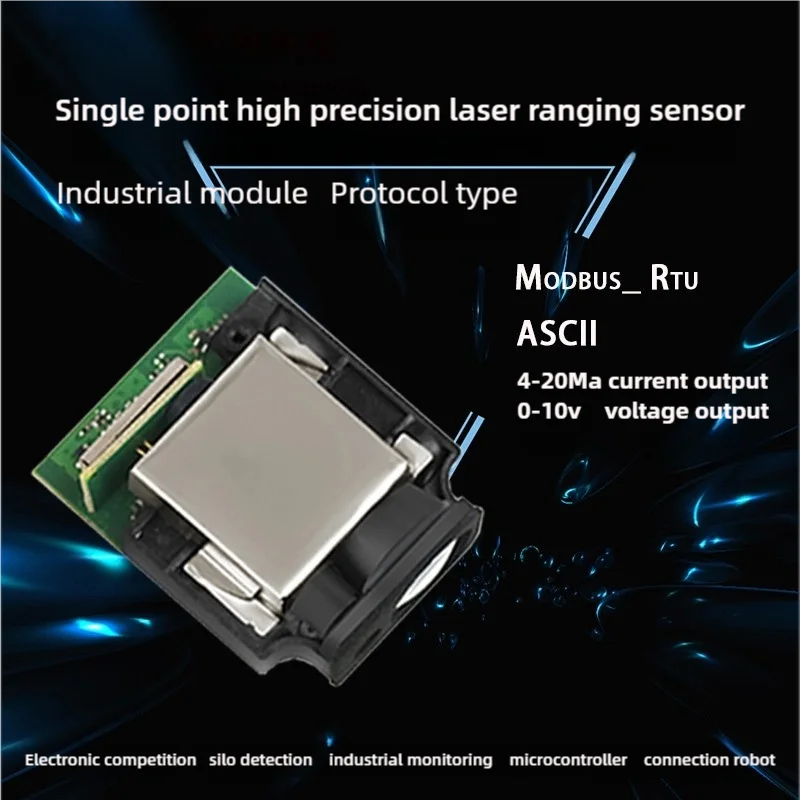 

2PCS Laser Distance Sensor Industrial Module High-Precision TTL/485 Serial Port Analog Quantity