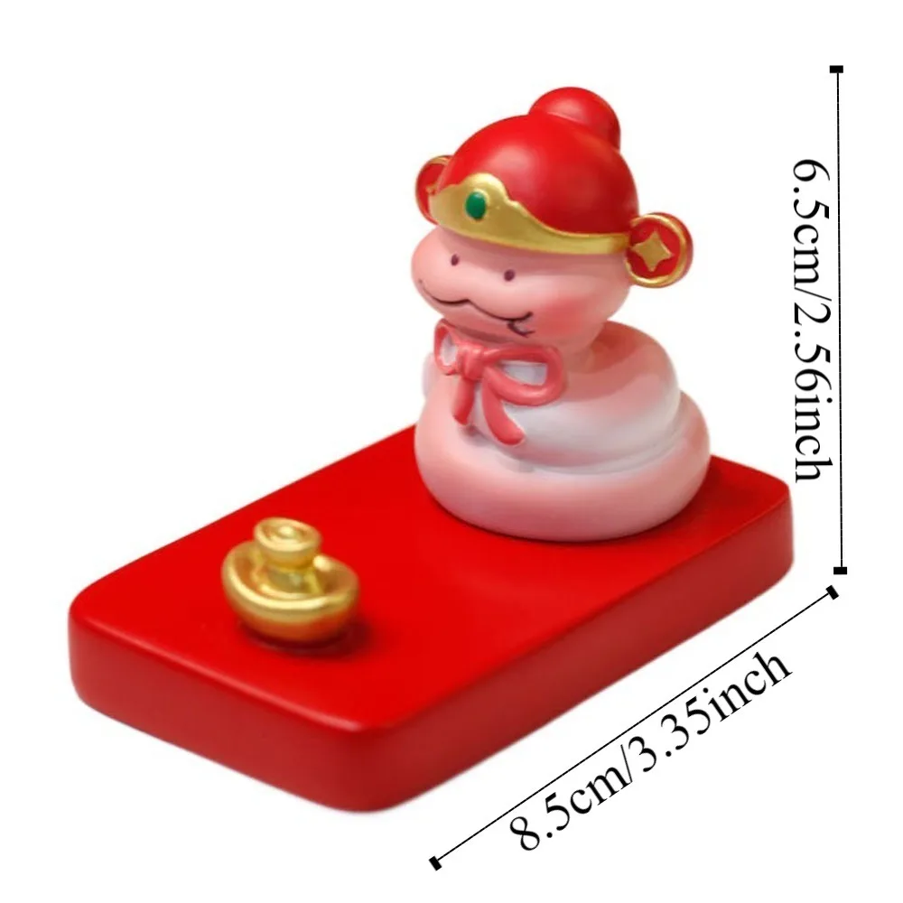 Zodiaco Cartoon Snake Supporto per telefono Figurina Supporto per telefono cellulare creativo Simpatico supporto per telefono con serpente artigianale in resina Ornamento per auto