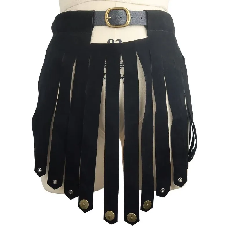 Middeleeuwse oude Romeinse legioen gladiator gevechtsriem rok gotische steampunk PU lederen pantser cosplay Halloween kostuum accessoire - afbeelding 2