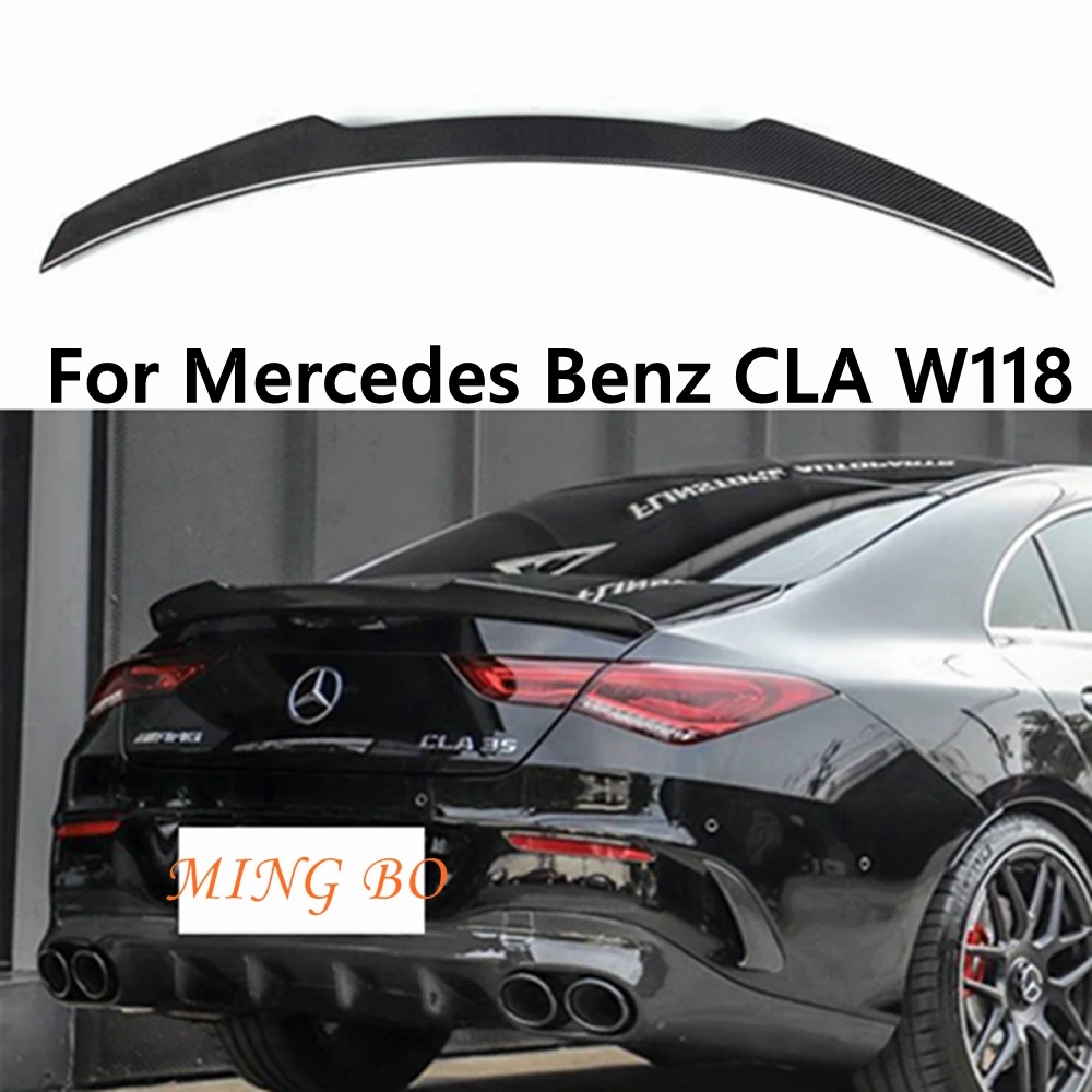 

For Mercedes-Benz CLA W118 C118 FD Style Carbon Fiber Rear Spoiler Trunk Wing 2019-2023 FRP Forged Carbon