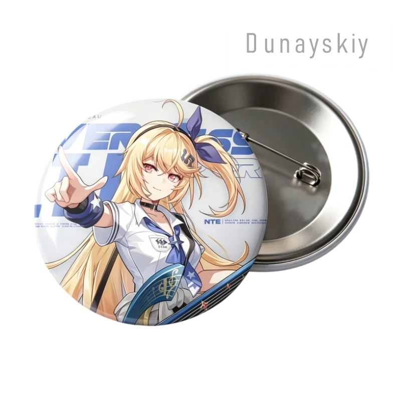 Neverness To Everness Ahane Rin Cos Badge 58mm Anime Tin Badge Brooch Cos Accessory Collectible Pin For Comic Con Collection​​​