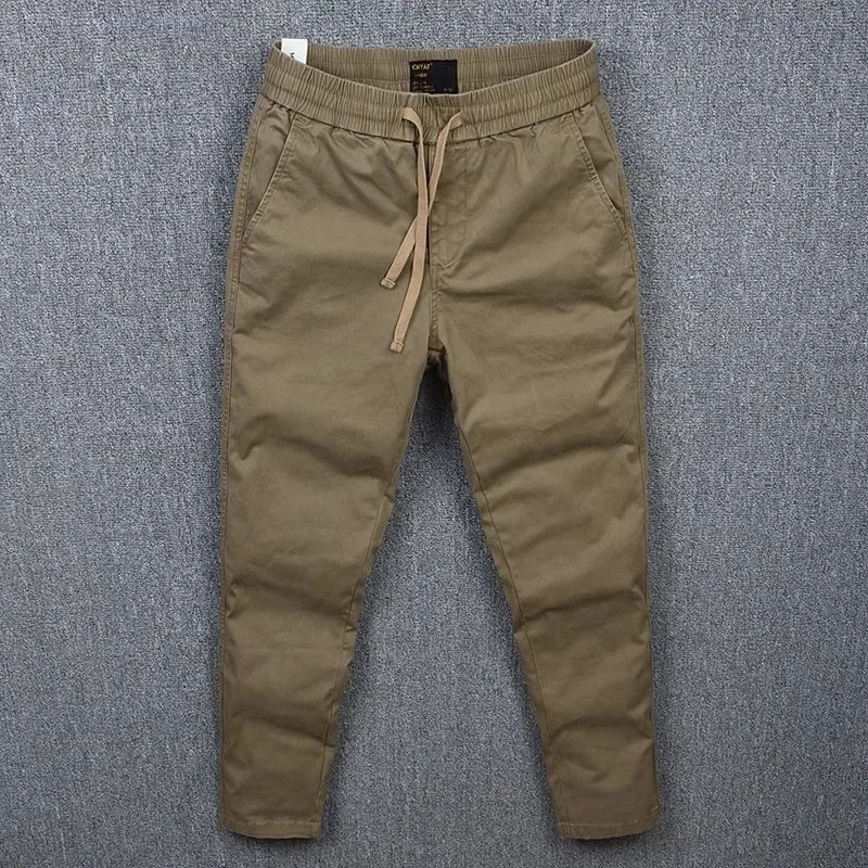 American Style Casual Work Trousers for Men Spring Autumn Wear to Work Heavy Duty Wear Resistant Long Pants Loose Fit