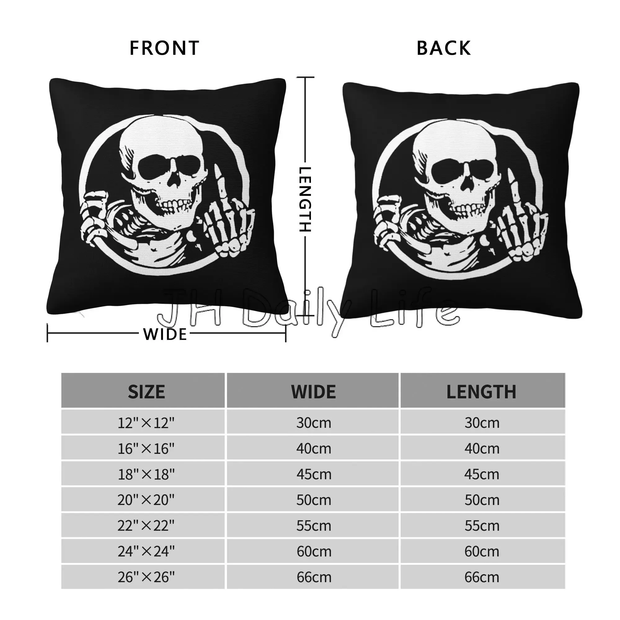Skull Tearing Skeleton Throw Pillow Cover Polyester Decorative Pillow Case Cushion Cover Home Sofa Decor 18x18 Inch Pillowcase