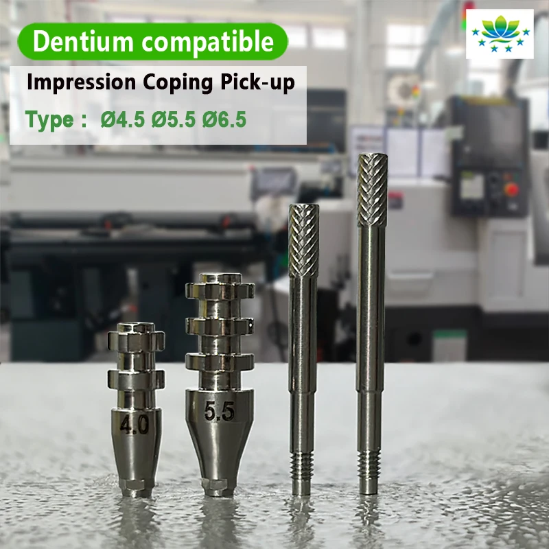 OEM Dentium Compatible Titanium Impression Coping Pick-up Open Tray Technique for Internal Hex Metal Metal Factory Direct Sales