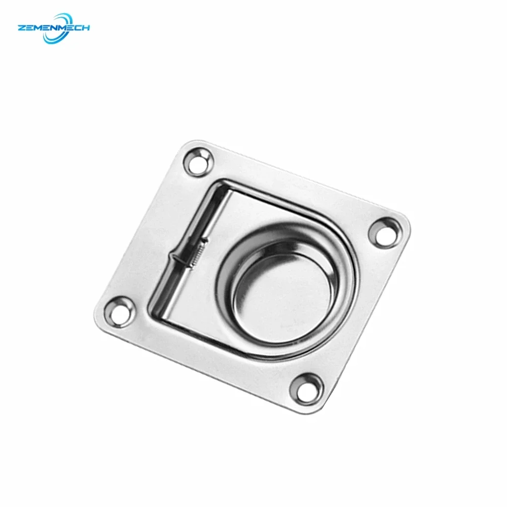 304 Stainless Steel Marine Spring Floor Buckle Deck Latch Pull Handle Locker Cabinet Boat Hardware Marine Accessories Yacht Hot