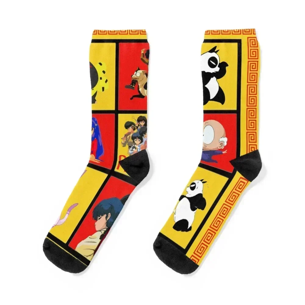 

Ranma 1/2 Pattern - ORIGINAL by SillyFun.redbubble.com Socks floral Novelties man Socks Men Women's