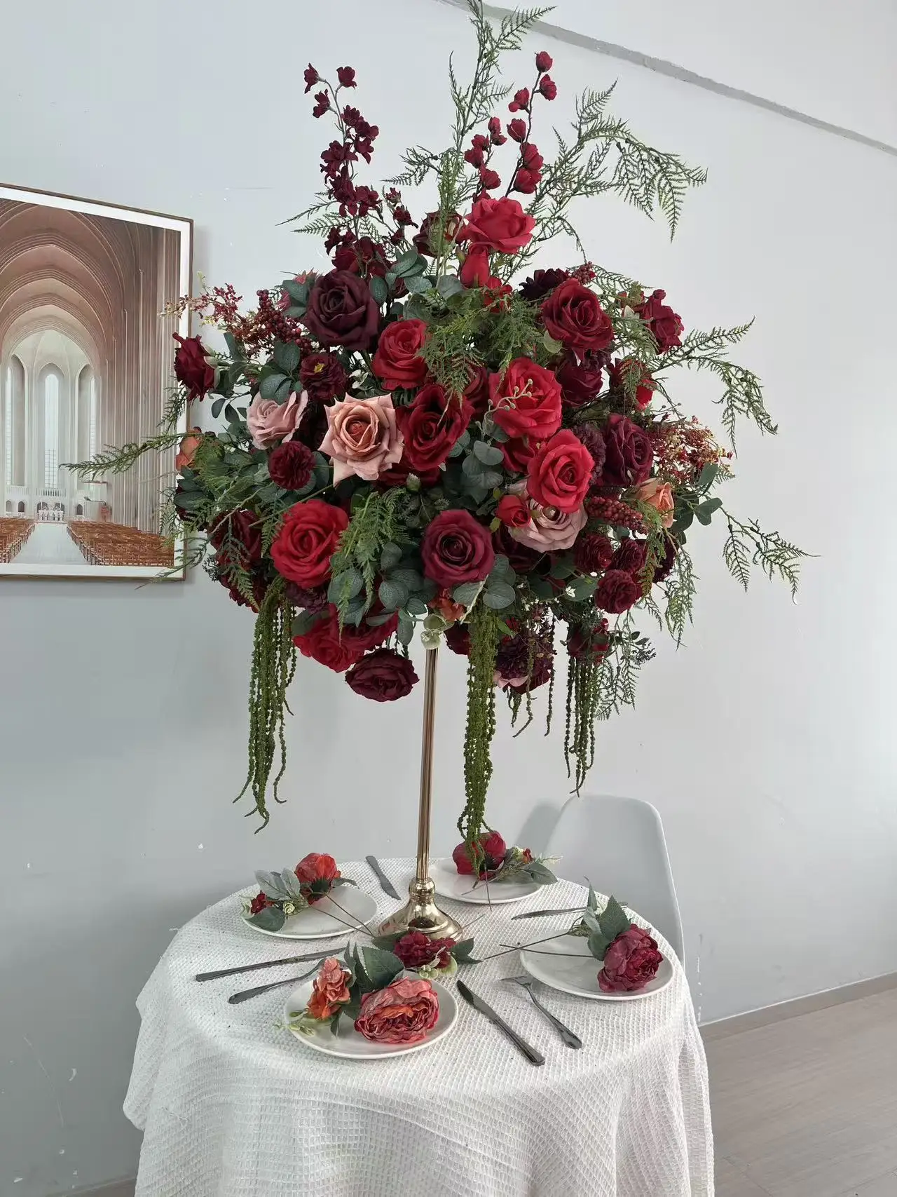 Maßgefertigte 60CM Große Seiden-Rosenkugel Künstliche Pomander-Kugel für Hochzeitsempfänge, Tischdekoration, Ladenpräsentation, Großhandel Blumen-Requisite – Detail 3