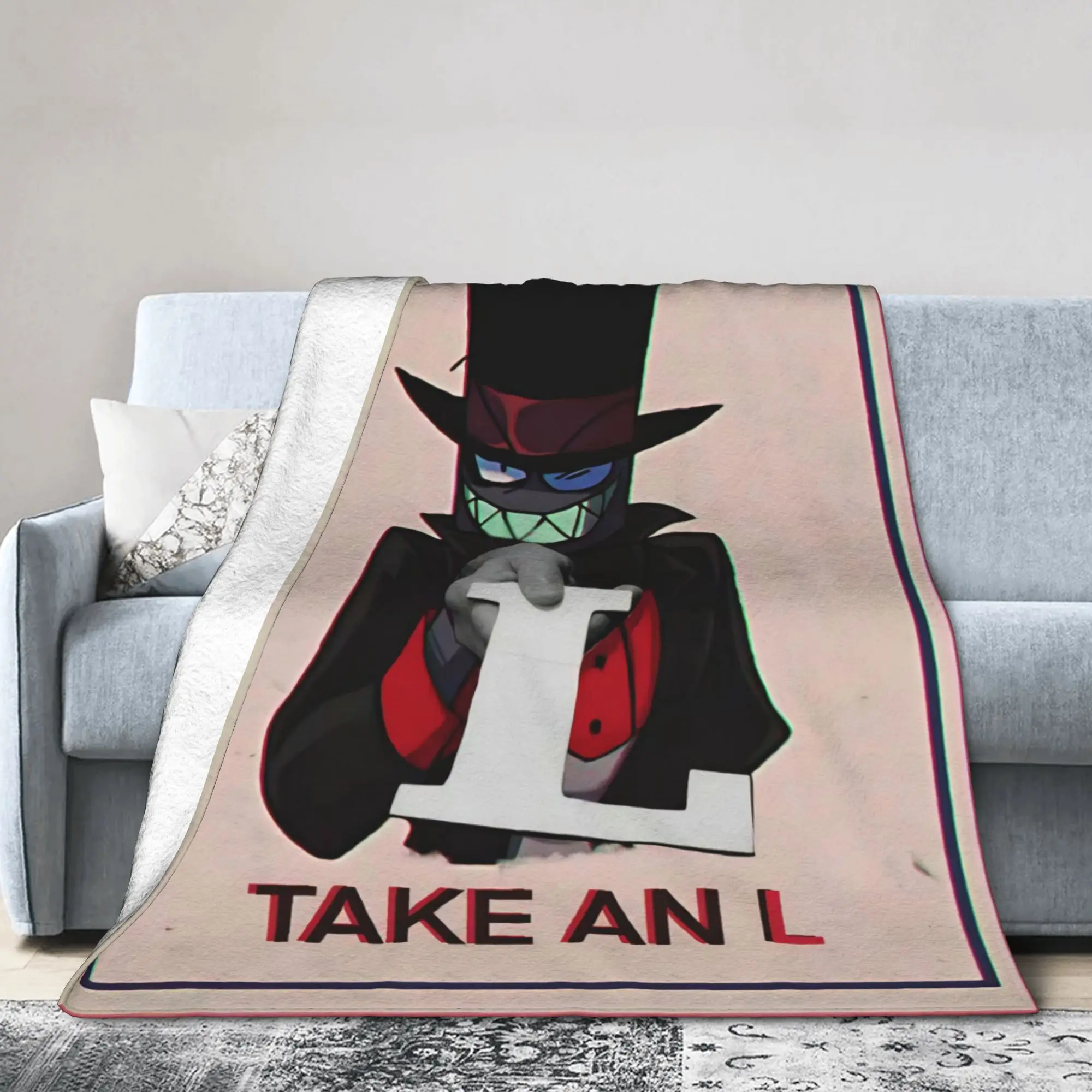 Уютное декоративное одеяло-плед Cozy Villainous Comdy из легкого фланеля для улицы