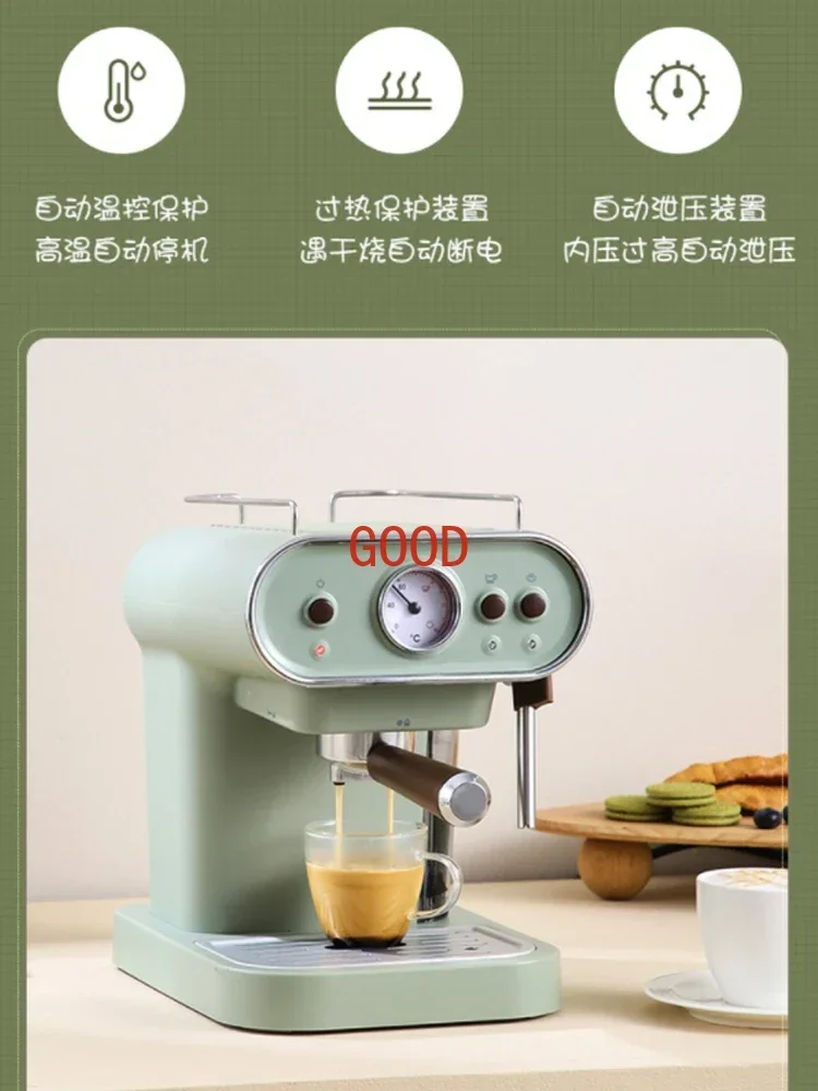 Fully semi-automatic italian coffee machine household all-in-one steam type small concentrated milk foaming machine