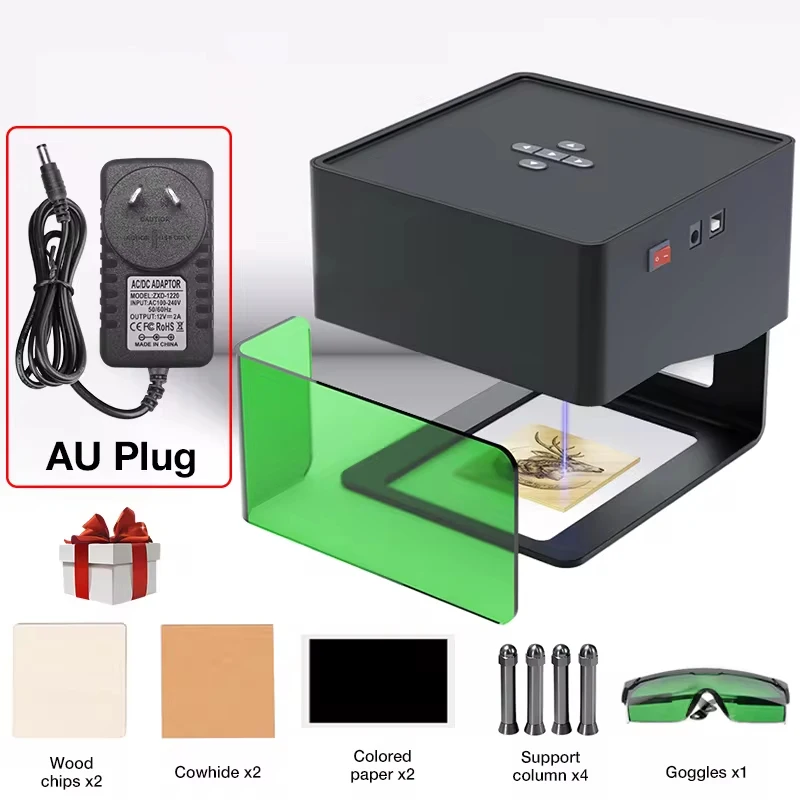 Mini Laser Engraving Machine Home-Use DIY Machine High Speed Logo Mark Printer Laser Printer For Wood Plastic Bamboo Leather