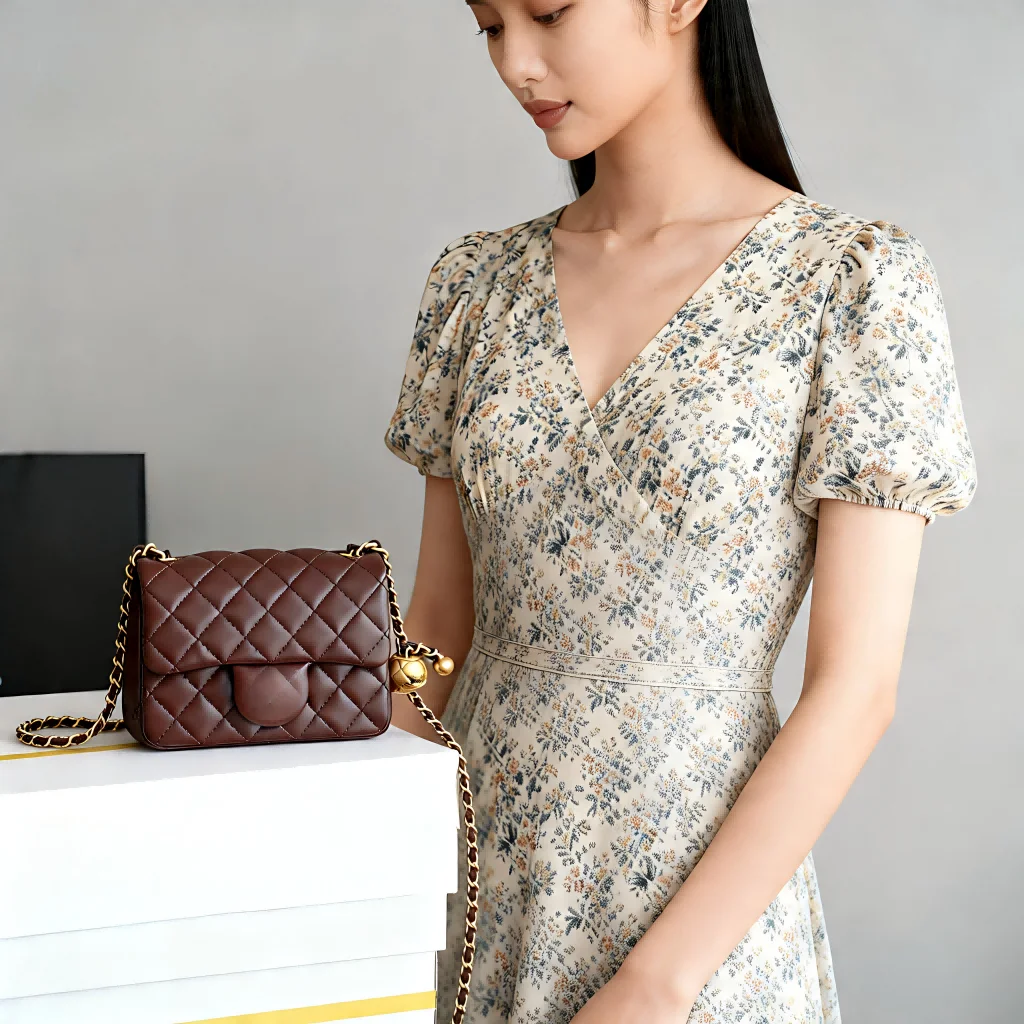 

Luxury Diamond Pattern Chain Crossbody Bag For Women Real Leather Designer Fashion Daily Handbag