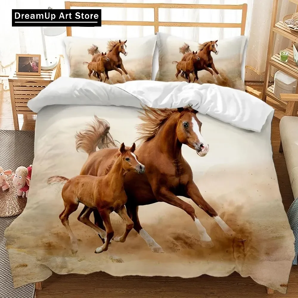 

Horse Duvet Cover Set Horse Running In Starry Sky Print Twin Bedding Set For Adults Animal Queen King Size Polyester Qulit Cover