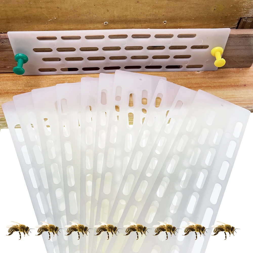 Bee Entrance Nest Reducer For Small Bees Gap 3.7mm Hive Ventilator Prevent Queen Escape Beekeeping Equipment 10PC/30PCS/50pcs