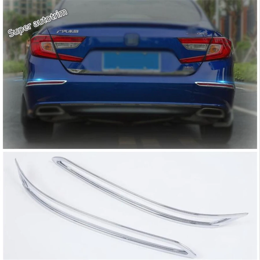 Rear Fog Lights Lamps Frame Decoration Cover Trim Fit For Honda Accord 10th 2018 - 2022 ABS Chrome Accessories Exterior Refit