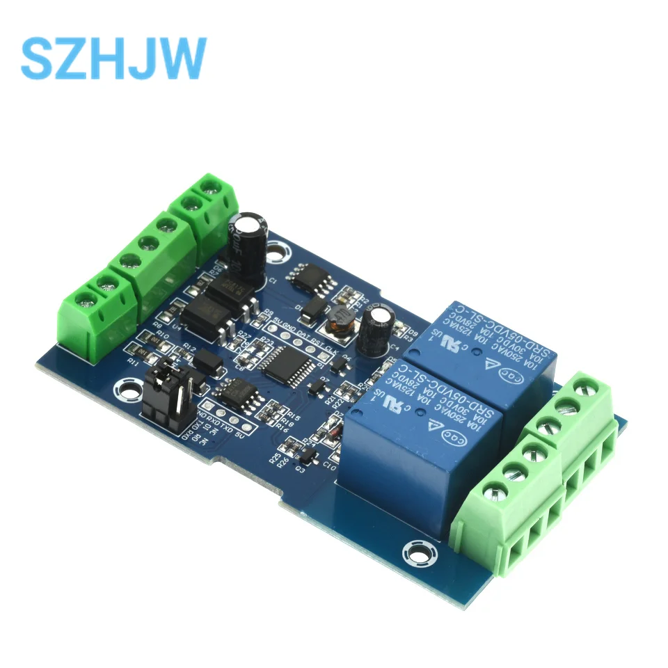 Modbus RTU 7-24V Relay Module RS485/TTL Anti-reverse 1/2 Channel 485 Switch Input 1 2 Way Optical Coupler 12V Output for Arduino