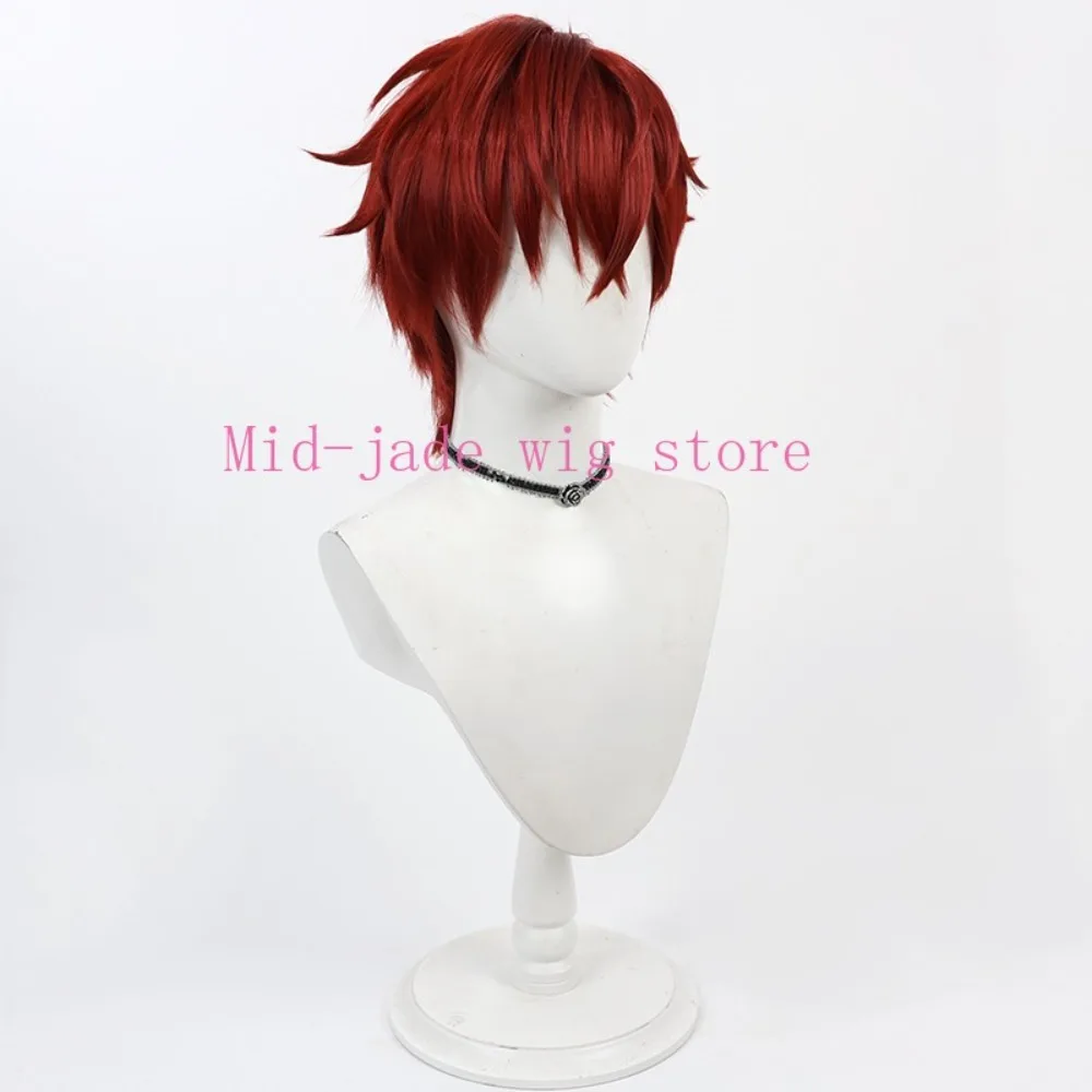 Xia Yuyang Cosplay Wig Orange Red Spiky Hair Official Outfit Matching Color Styling Wig for Stage Performance Music Event
