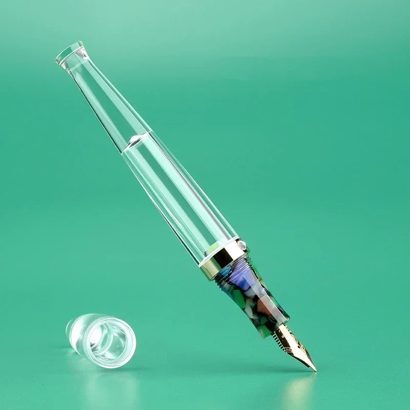 MAJOHN S5 Iridium Transparent Fountain Pen Dropper Resin 0.38mm/0.5mm Large Capacity Store Ink Writing Ink Gift Pen