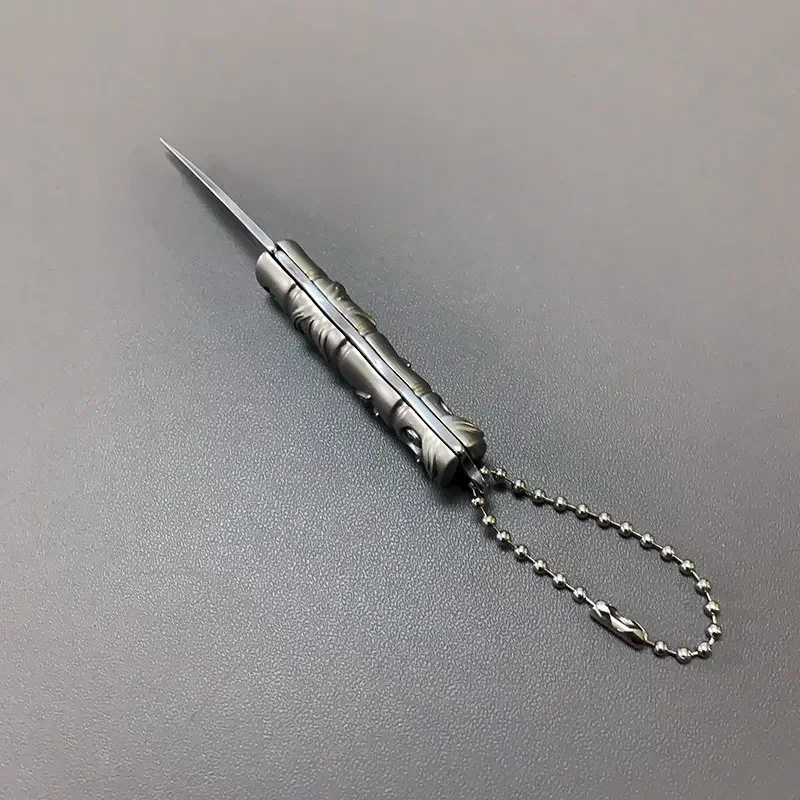 Cuchillo plegable mini acero inoxidable mango aleación zinc - imagen 3