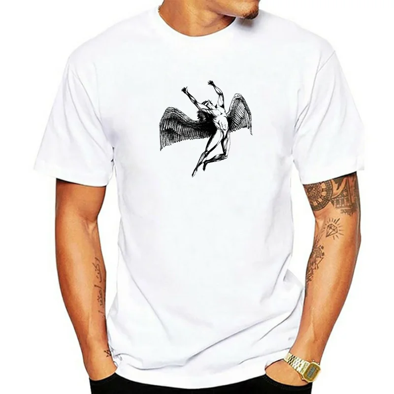 Icarus Throws The Horns - Black * * * Fav Icarus Gone ? See Below * * * T Shirt Icarus Greek Mythology Sun Angel Led 70s Wicca R