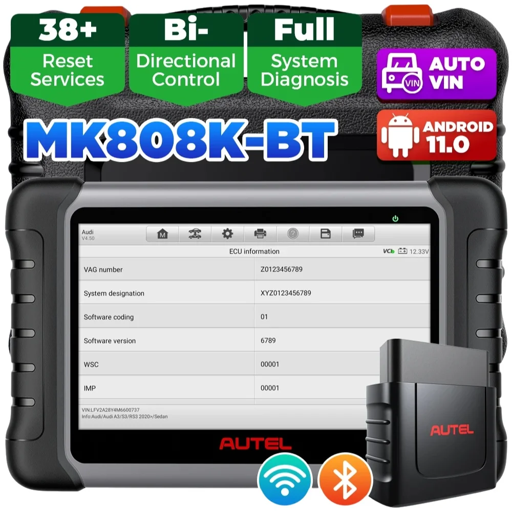 Autel MaxiCOM MK808KBT PRO OBD2 Scanner Bluetooth Auto Diagnostische Hulpmiddelen Bidirectionele Codelezer FCA Android 11 PK MK808BT PRO - afbeelding 2