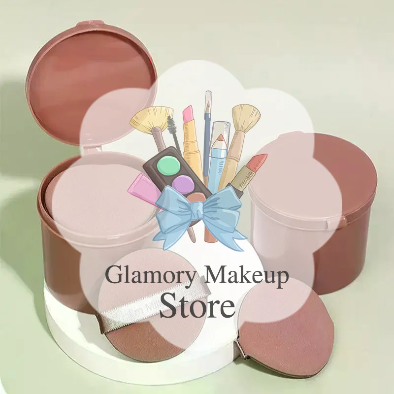 7Pcs No Waste Makeup Puffs Water Drop Round Shape Wet Dry Dual Use for Even Powder Distribution Face Makeup