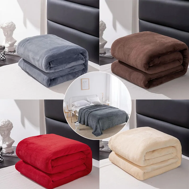 

Simple Super Soft Flannel Blanket Solid Plush Warm Blanket for Bedding Fleece Bedspread Sofa Comfortable Blanket 미드센추리